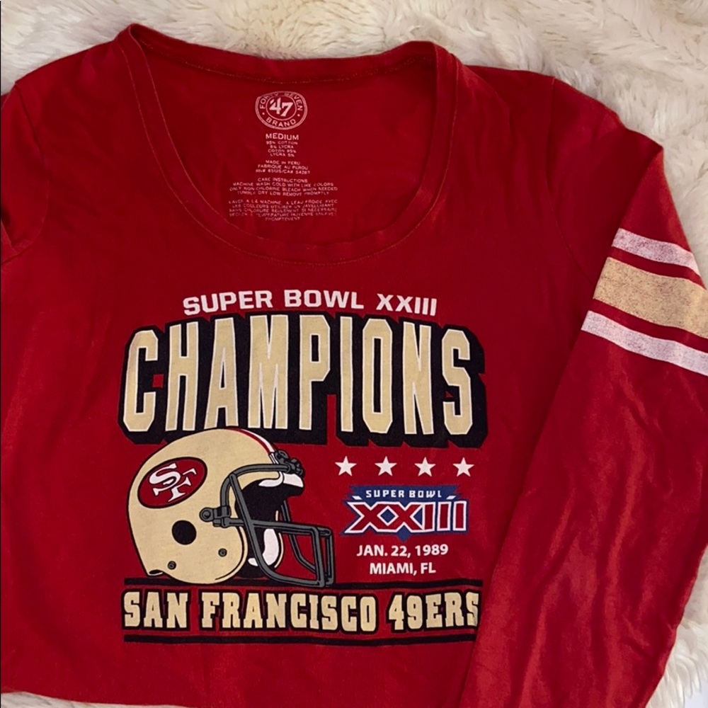 49ers Super Bowl XXIII 🏈 Red Long-sleeve